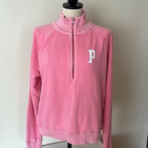 PINK Victoria’s Secret Sweatshirt Neck-Zip Soft Pink Sz L